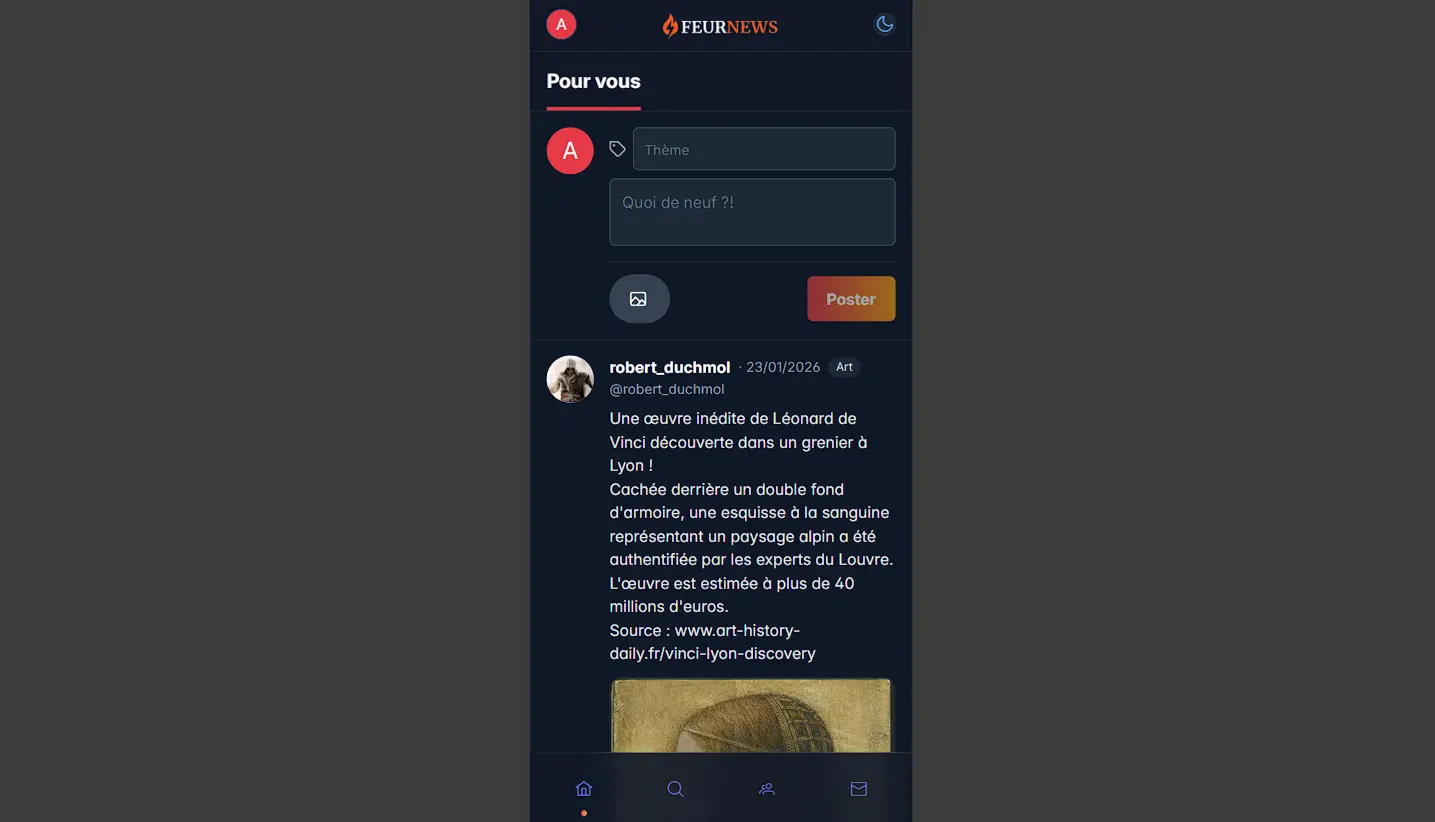 FeurNews Mobile Posts Page