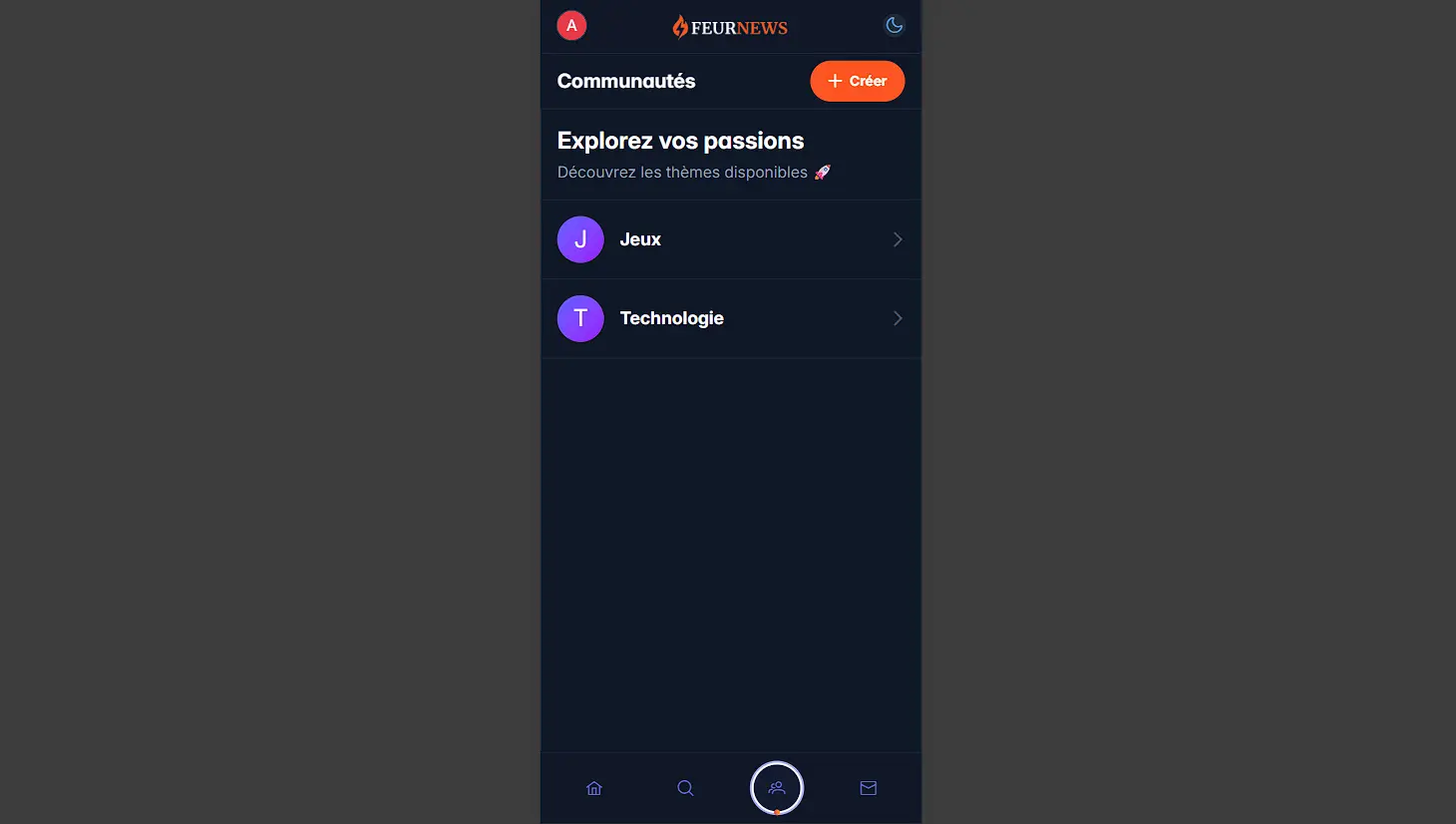 FeurNews Mobile Communities Page