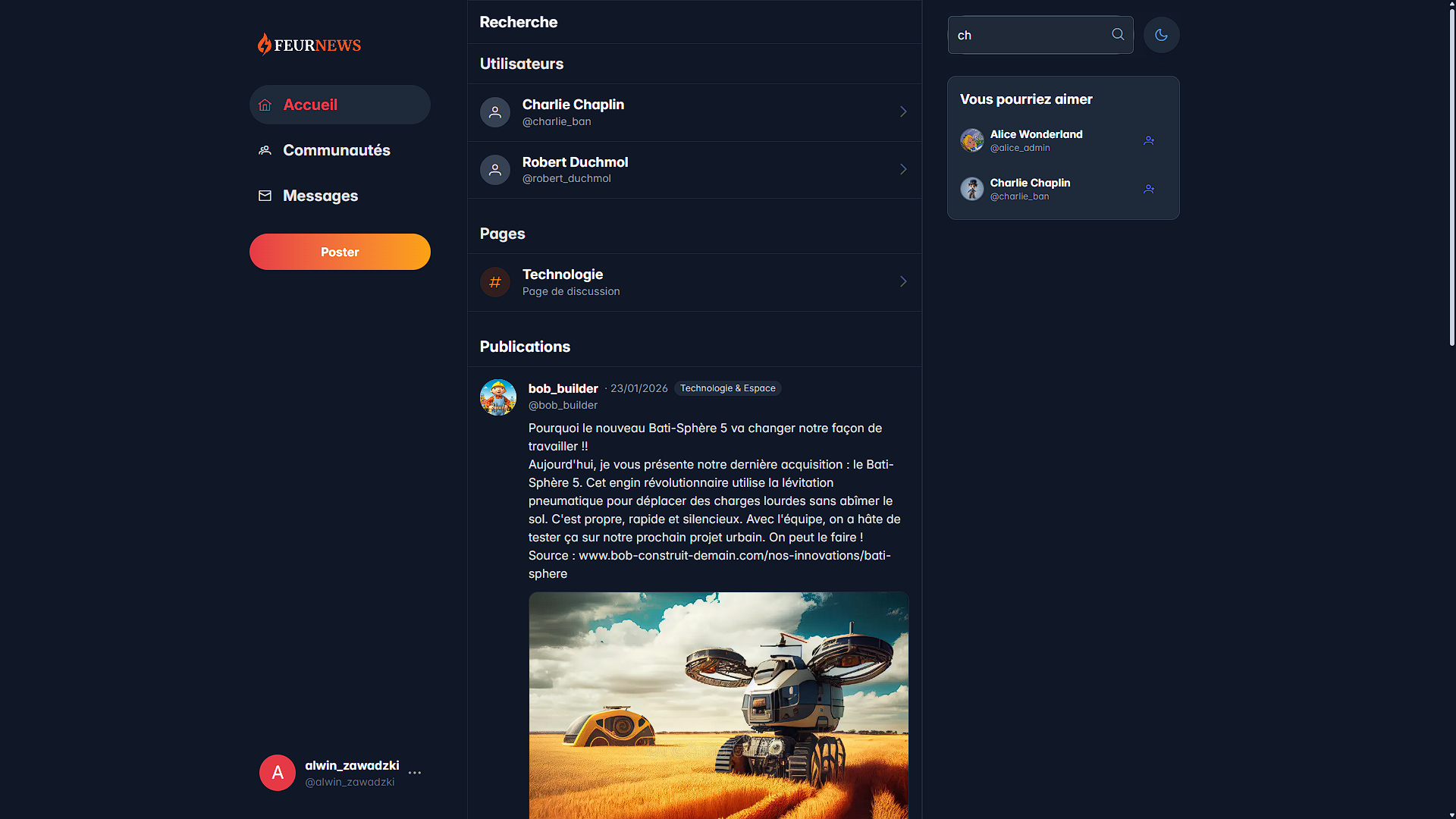 FeurNews Search Page