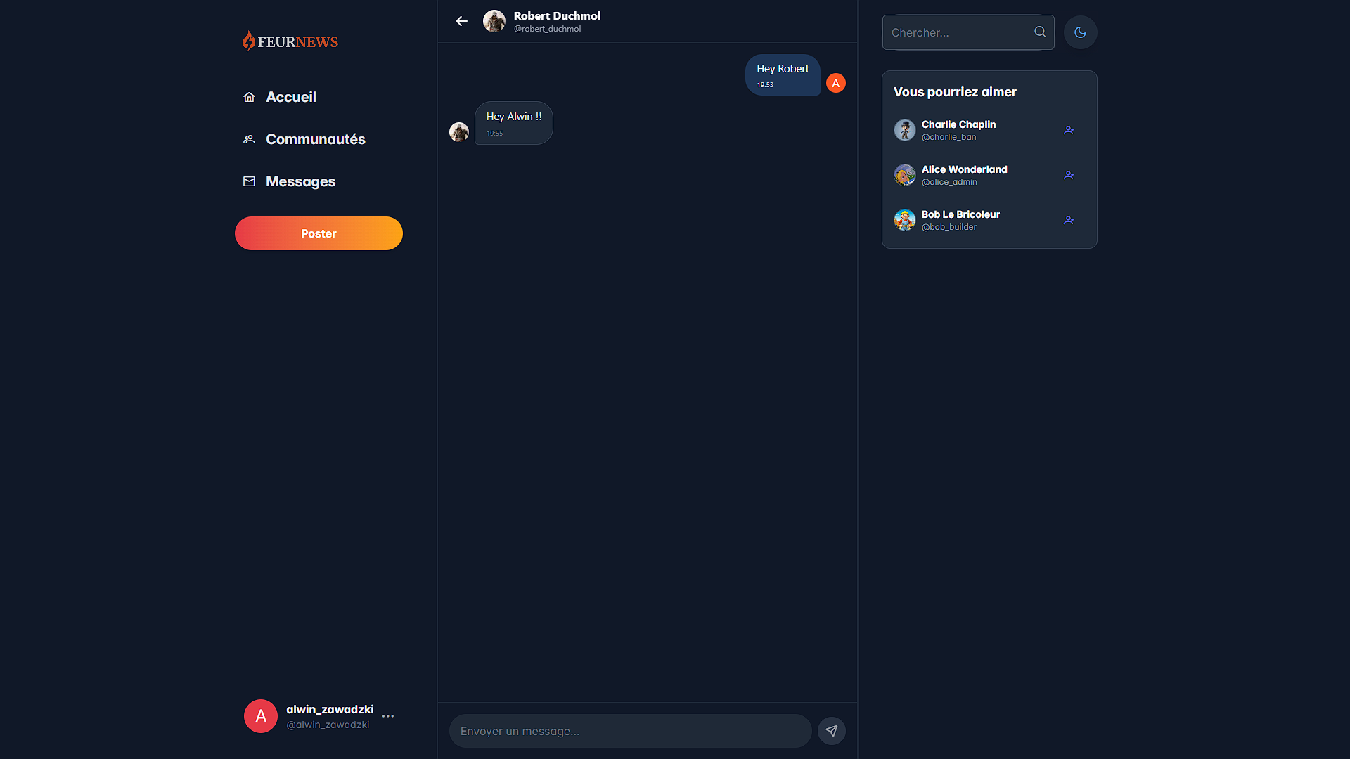 FeurNews Conversation Detail Page