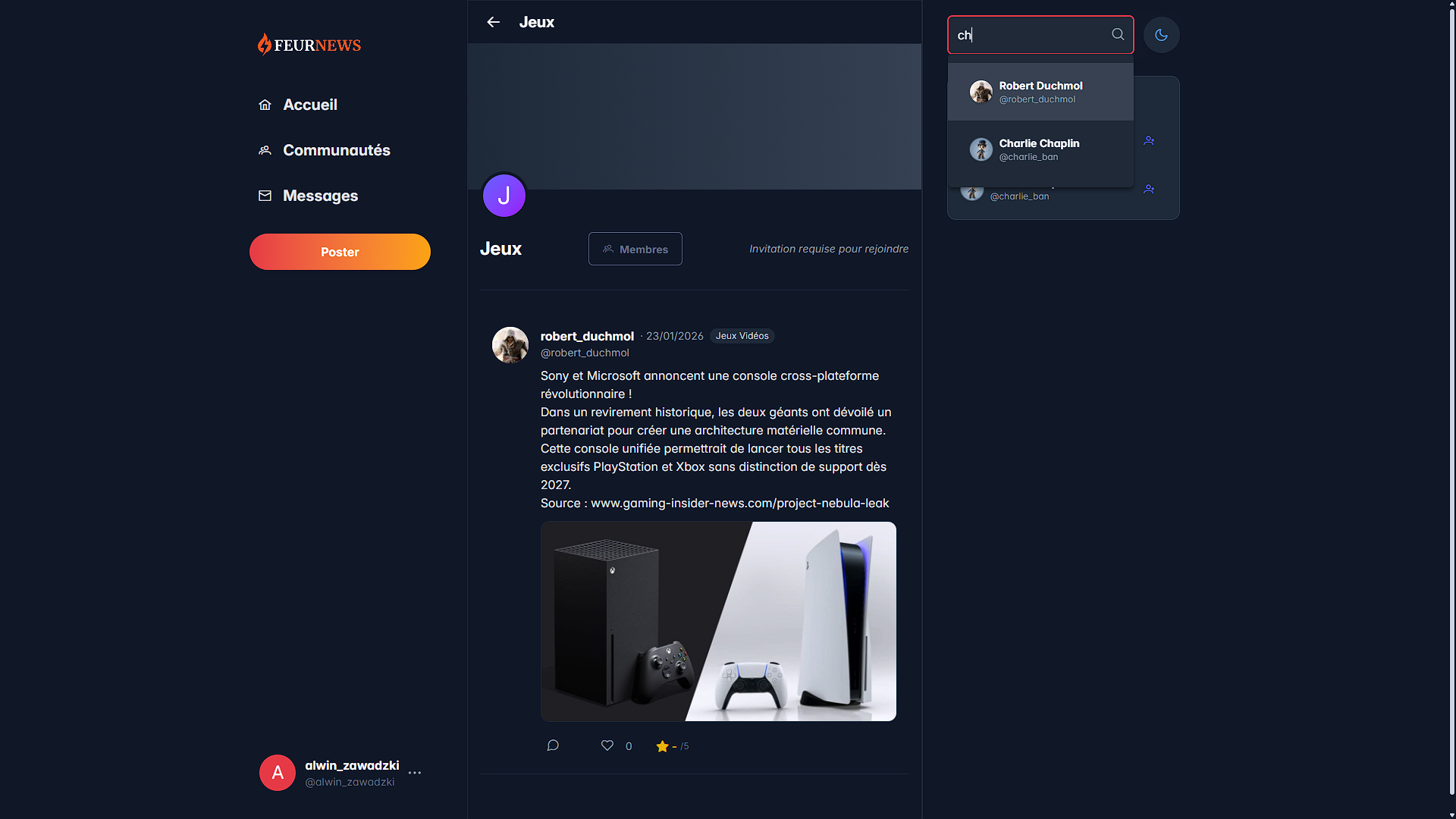 FeurNews Community Detail Page