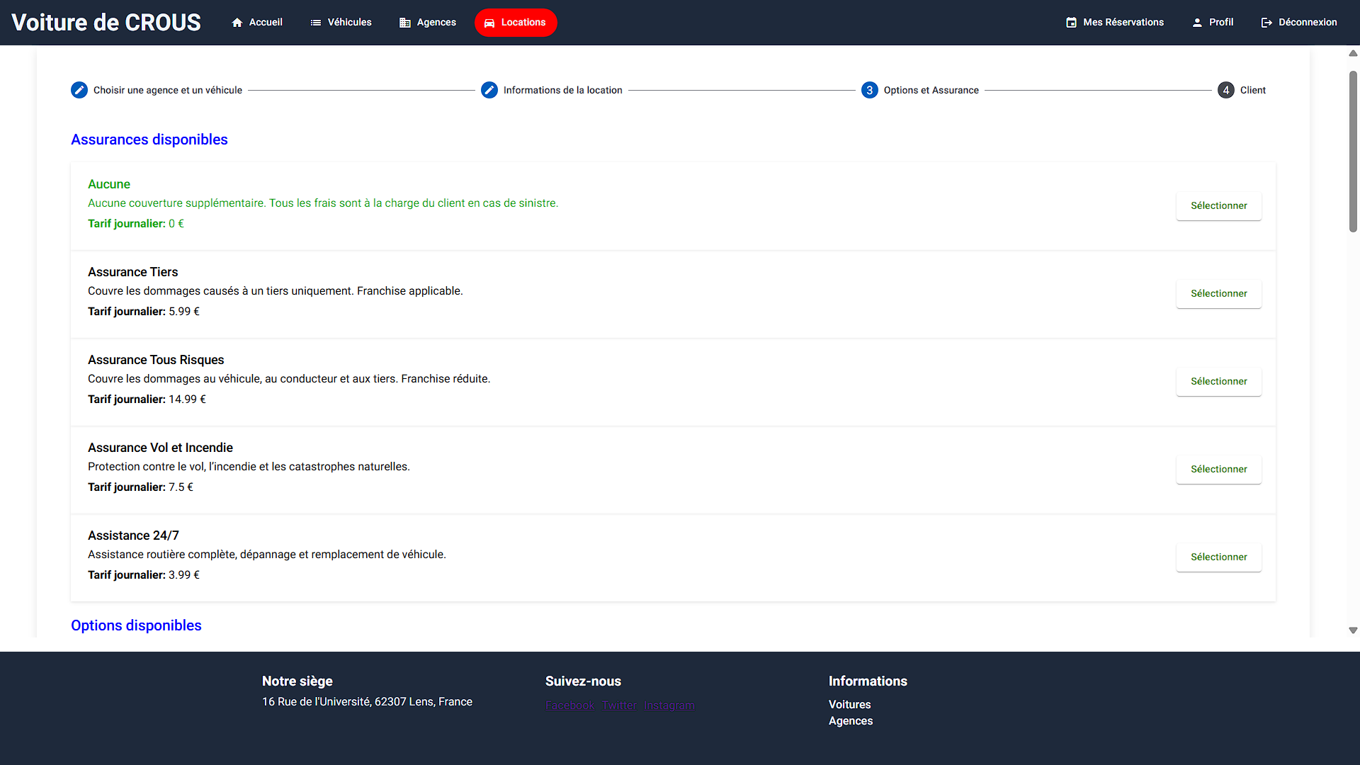 Voiture de Crous Reservation Page 3