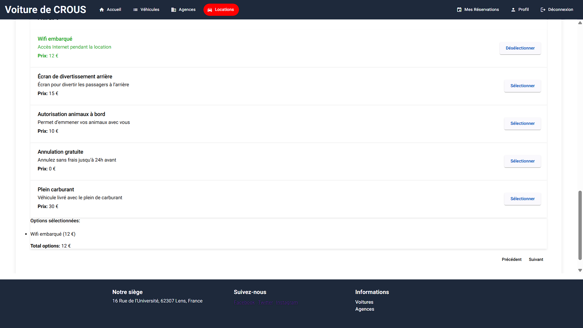 Voiture de Crous Reservation Page 4
